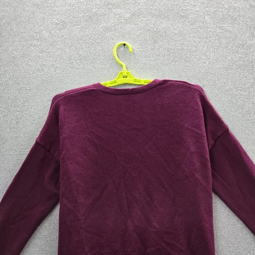 Eileen Fisher Women Sweater S Purple Long Sleeve Merino Wool Boxy Oversized